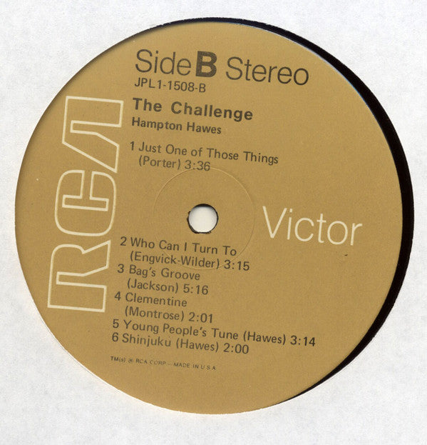 Hampton Hawes : The Challenge (LP, Album, RE)