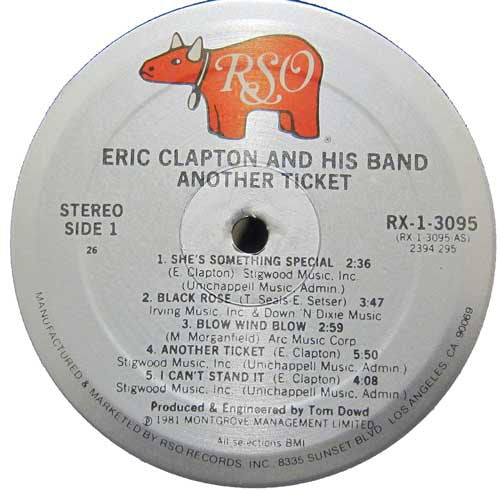 Eric Clapton : Another Ticket (LP, Album, 26 )