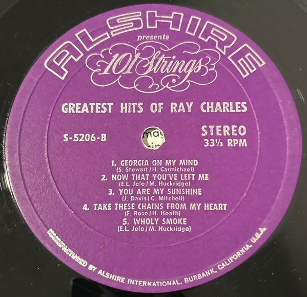 101 Strings : Greatest Hits Of Ray Charles (LP, Album)