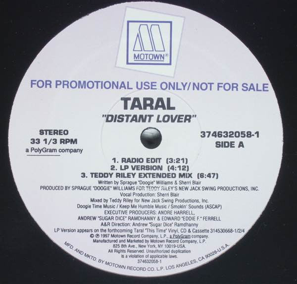 Taral : Distant Lover (12", Promo)