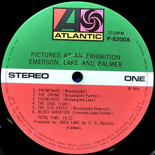 Emerson, Lake & Palmer : Pictures At An Exhibition (LP, Album, Gat)