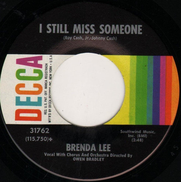 Brenda Lee : Truly, Truly, True / I Still Miss Someone (7", Single, Glo)