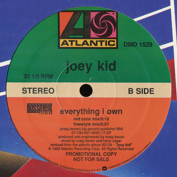 Joey Kid : Everything I Own (12", Promo)