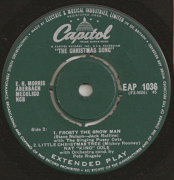 Nat King Cole : The Christmas Song (7", EP)