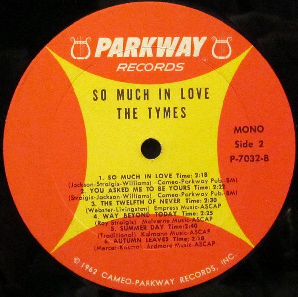 The Tymes : So Much In Love (LP, Album, Mono, All)