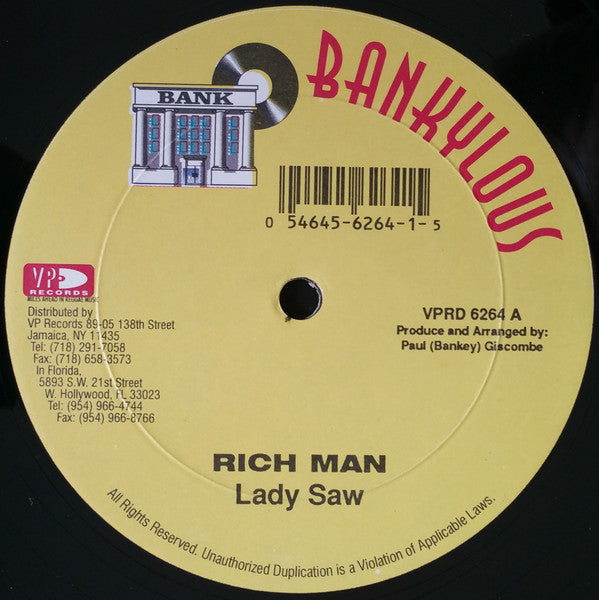 Lady Saw / Scare Dem Crew : Rich Man / Young Girls  (12")