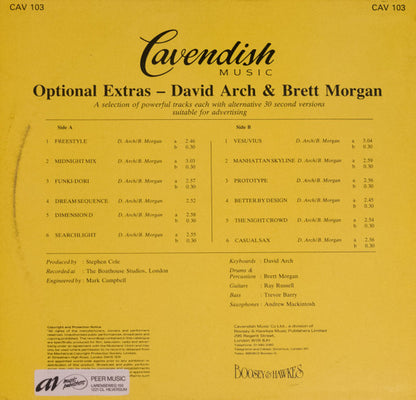 David Arch* & Brett Morgan : Optional Extras (LP, Red)