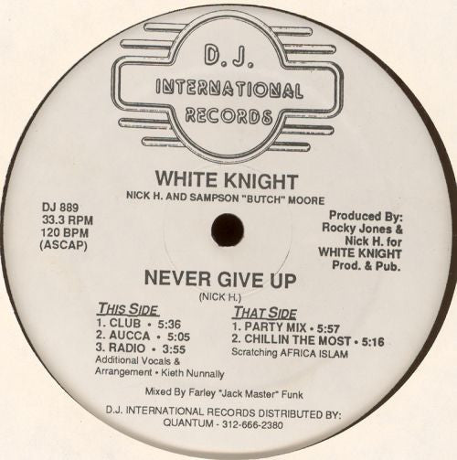 White Knight : Never Give Up (12")