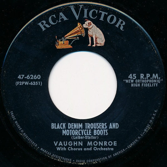 Vaughn Monroe : Black Denim Trousers And Motorcycle Boots (7", Single)