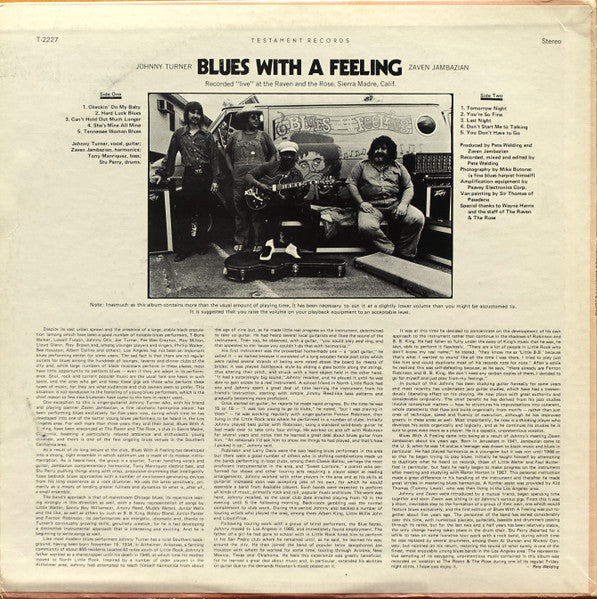 Johnny Turner / Zaven Jambazian : Blues With A Feeling (LP, Album)