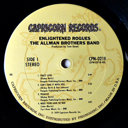 The Allman Brothers Band : Enlightened Rogues (LP, Album, 56 )
