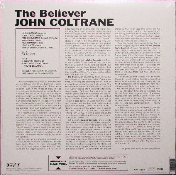 John Coltrane : The Believer (LP, Album, Num, RE, Cle)