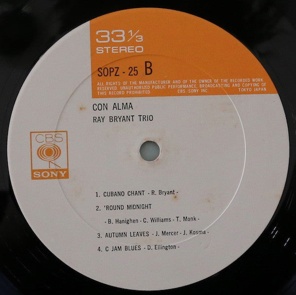 Ray Bryant Trio : Con Alma (LP, Album, RE)