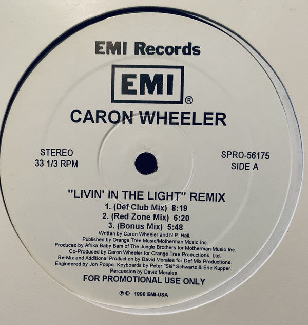 Caron Wheeler : Livin' In The Light (Remix) (12")