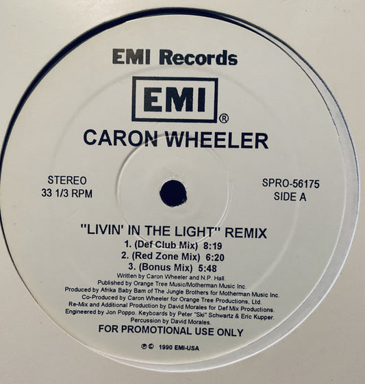 Caron Wheeler : Livin' In The Light (Remix) (12")