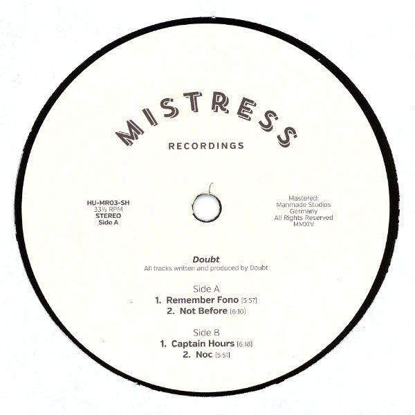 Doubt (5) : Mistress 03 (12")