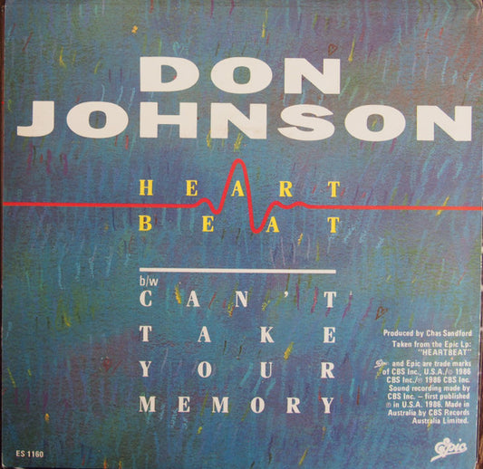 Don Johnson : Heart Beat (7", Single)