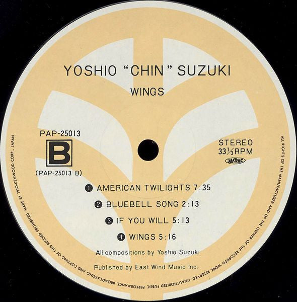 Yoshio "Chin" Suzuki* : Wings (LP, Album)
