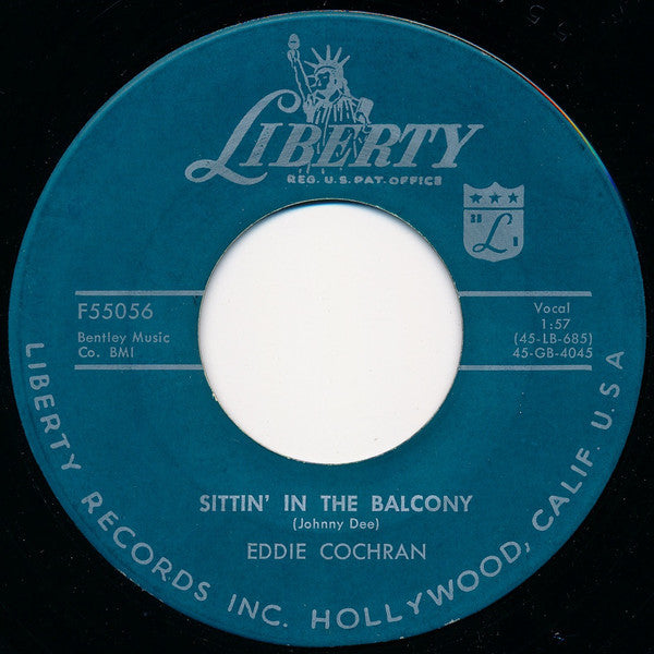 Eddie Cochran : Sittin' In The Balcony (7", Single, Scr)