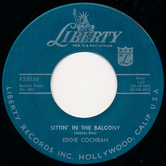 Eddie Cochran : Sittin' In The Balcony (7", Single, Scr)