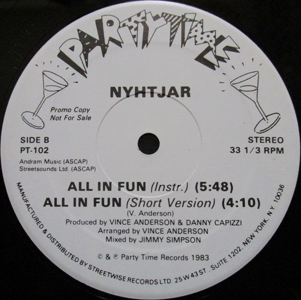 Nyhtjar : All In Fun (12", Promo)