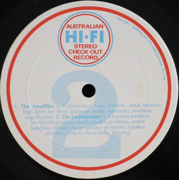 No Artist : Australian Hi-Fi Stereo Check-out Record (LP, Gat)