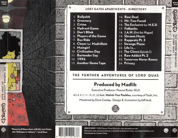 Quasimoto : The Further Adventures Of Lord Quas (CD, Album)