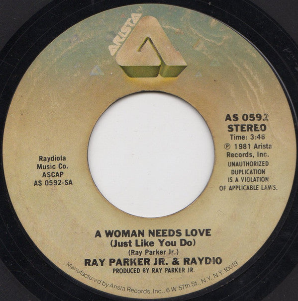 Ray Parker Jr. & Raydio* : A Woman Needs Love (Just Like You Do) (7", Single, Styrene, Ter)