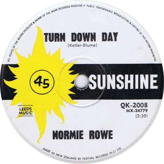 Normie Rowe : Turn Down Day (7", Single)