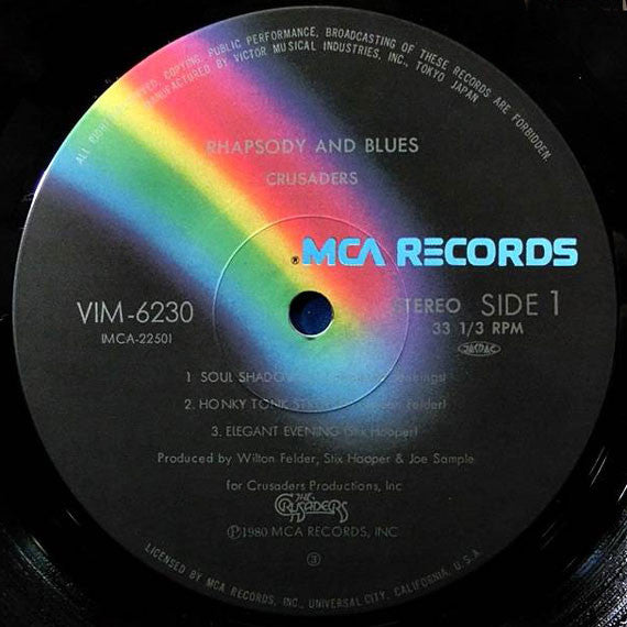 The Crusaders = クルセイダーズ* : Rhapsody And Blues = ラプソディー & ブルース (LP, Album, Gat)