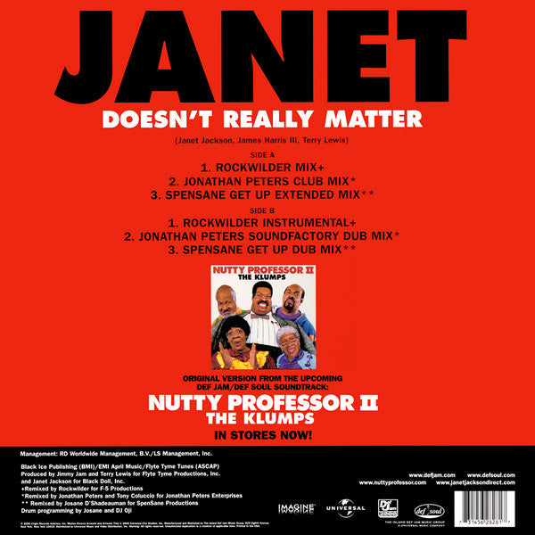 Janet* : Doesn't Really Matter (12")