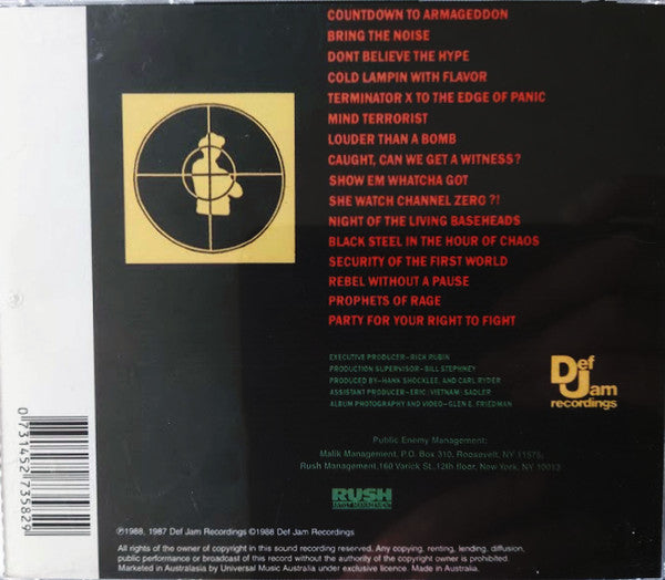Public Enemy : It Takes A Nation Of Millions To Hold Us Back (CD, Album, RE)