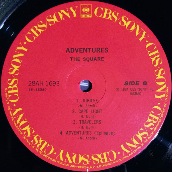 The Square* : Adventures (LP, Album, RP, 2nd)