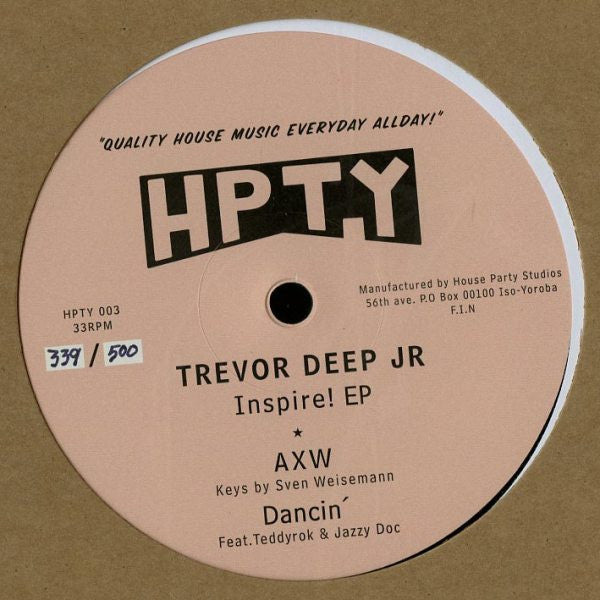 Trevor Deep Jr* : Inspire! EP (12", EP, Ltd, Num)
