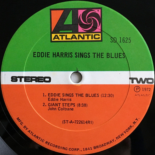 Eddie Harris : Sings The Blues (LP, Album, RI )