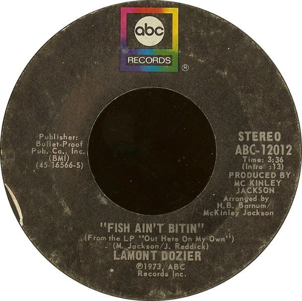 Lamont Dozier : Fish Ain't Bitin' / Breaking Out All Over (7", Single, RE, Styrene)