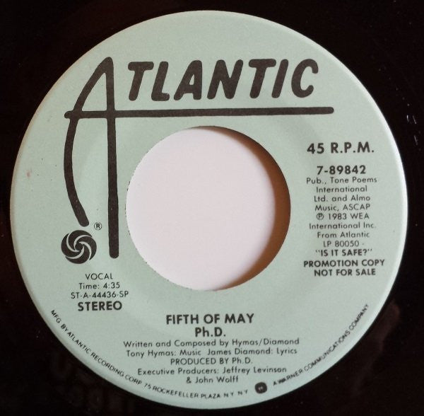 Ph.D. : Fifth Of May (7", Promo)