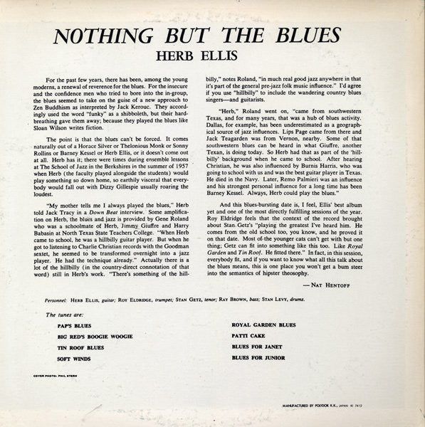 Herb Ellis = ハーブ・エリス* : Nothing But The Blues = ナッシング・バット・ザ・ブルース (LP, Album, Mono, RE)
