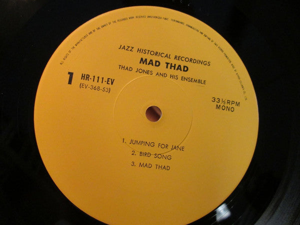 Thad Jones And His Ensemble : Mad Thad (LP, Album, Mono)