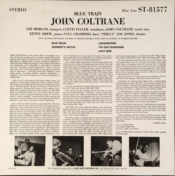 John Coltrane = ジョン・コルトレーン* : Blue Train = ブルー・トレイン (LP, Album, Ltd, RE)