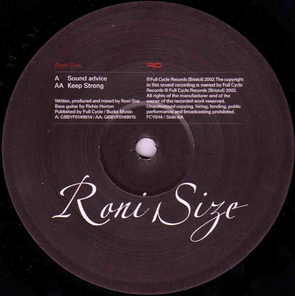 Roni Size : Sound Advice / Keep Strong (12")