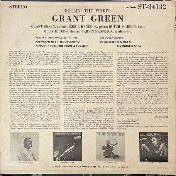 Grant Green : Feelin' The Spirit (LP, Album)