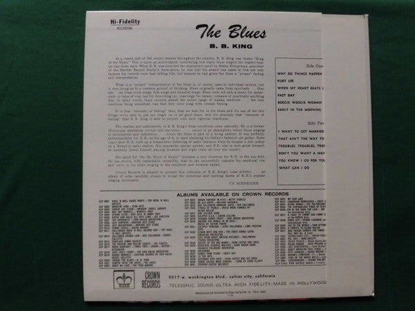 B.B. King : The Blues (LP, Album, Mono, RE)