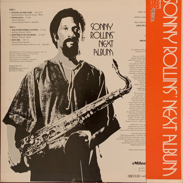 Sonny Rollins : Next Album (LP, Album, + 7)