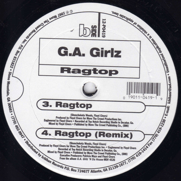 G.A. Girlz : Ragtop (12")