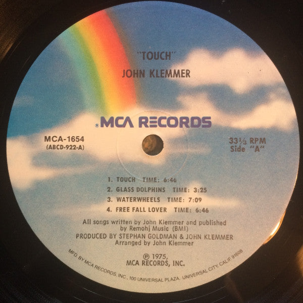 John Klemmer : Touch (LP, Album, RP)