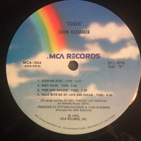 John Klemmer : Touch (LP, Album, RP)