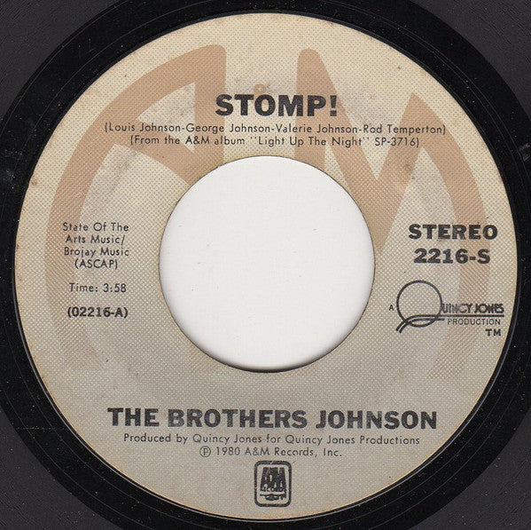 The Brothers Johnson* : Stomp! (7", Styrene, Ter)
