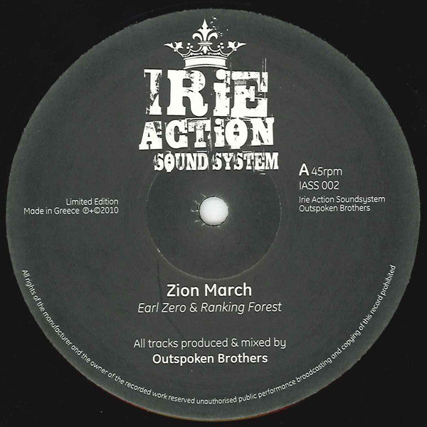 Earl Zero & Ranking Forest : Zion March (10", Ltd)