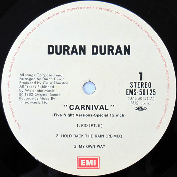 Duran Duran : Carnival (12", MiniAlbum, Comp)